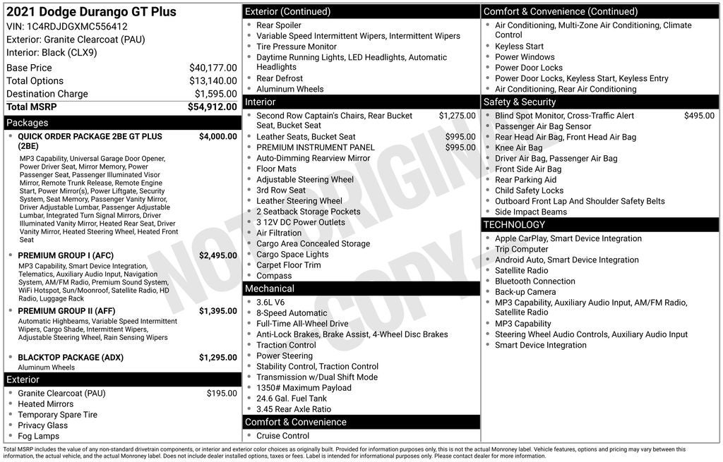 2021 Dodge Durango GT Plus