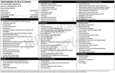 2022 Mazda Mazda CX-30 2.5 S Select Package