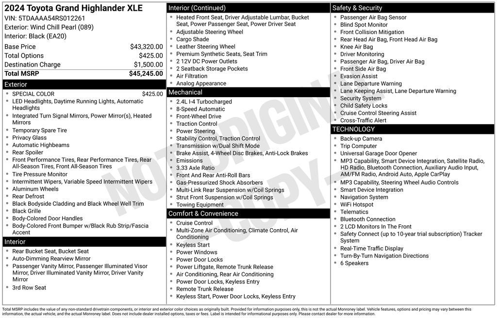 2024 Toyota Grand Highlander XLE