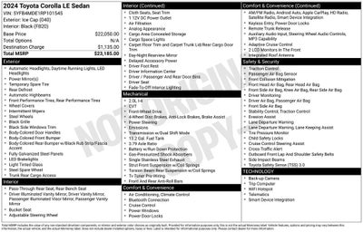2024 Toyota COROLLA LE