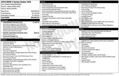 2025 BMW 330i 330i