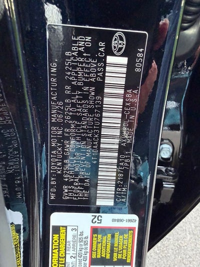 2026 Toyota Camry SE