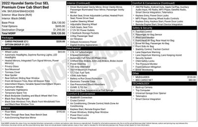 2022 Hyundai Santa Cruz SEL Premium