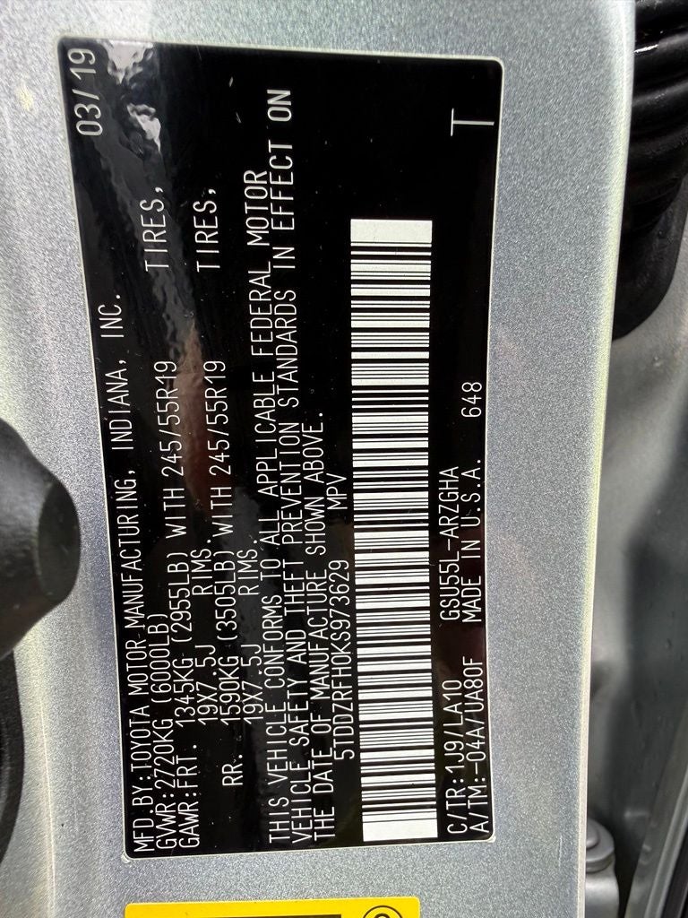 2019 Toyota Highlander Limited Platinum