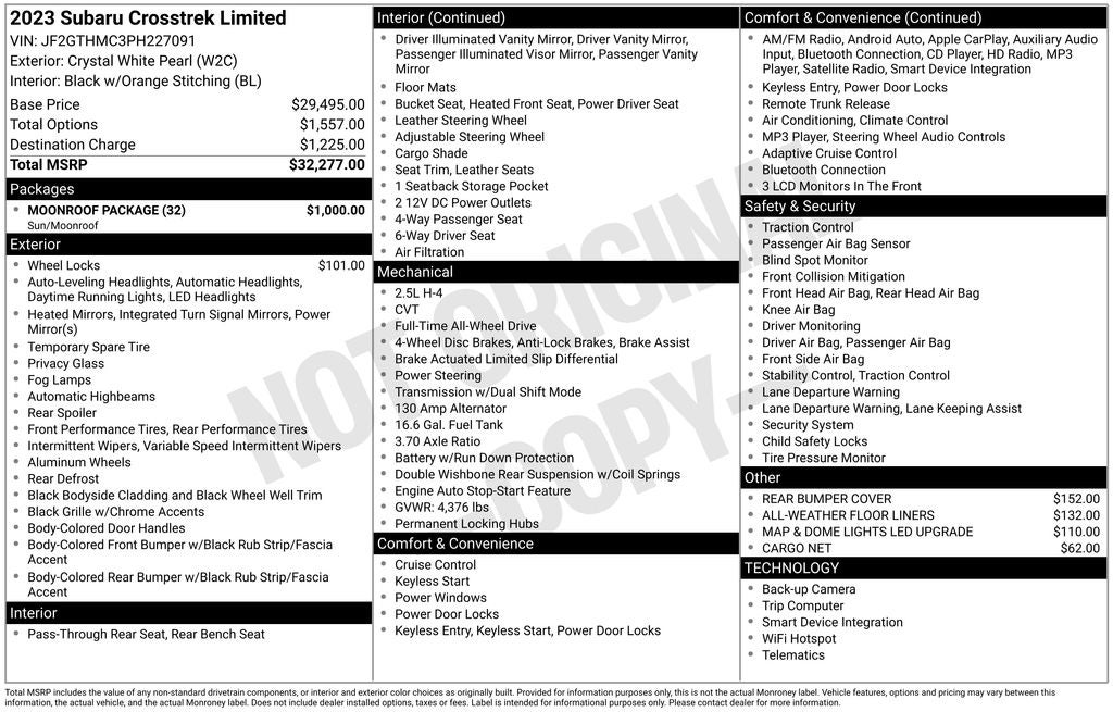 2023 Subaru Crosstrek Limited
