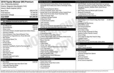 2018 Toyota 4RUNNER SR5 Premium