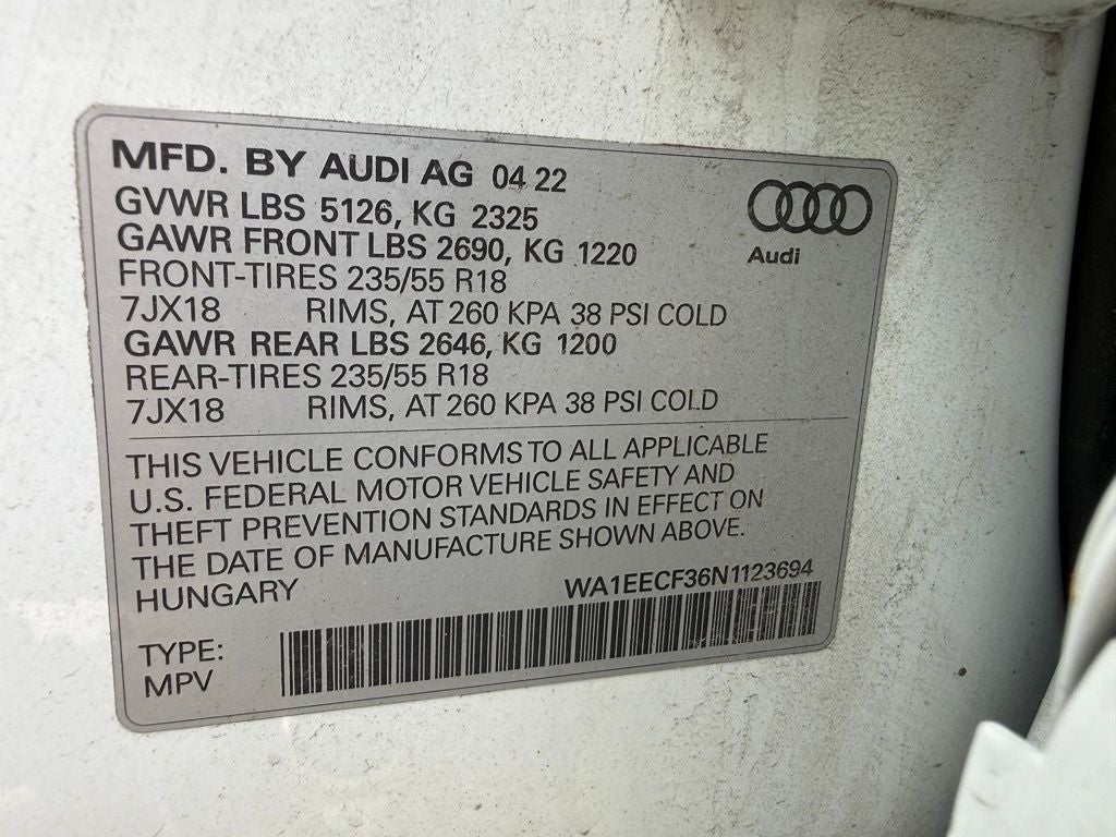 2022 Audi Q3 Premium Plus S Line quattro