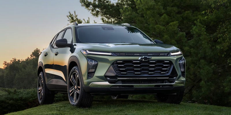2026 Chevrolet Trax green on road